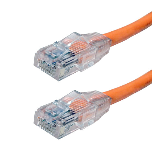 Snagless Custom RJ45 Cat5e 350MHz Assembled Patch Cable - Orange - 4ft