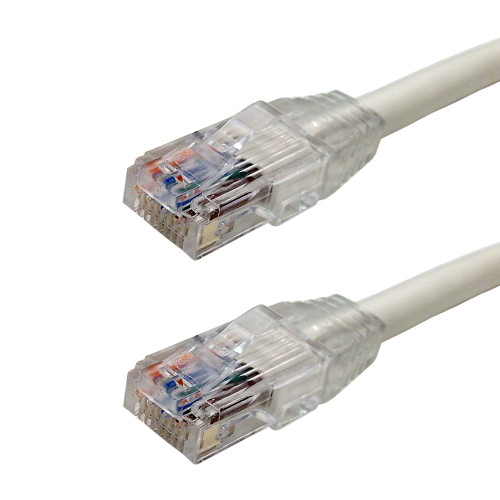 Snagless Custom RJ45 Cat5e 350MHz Assembled Patch Cable - White - 10ft