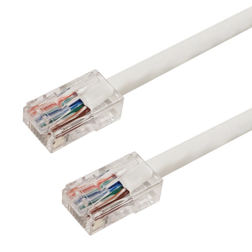 RJ45 Cat5e 350MHz No Boot Patch Cable - White - 25ft