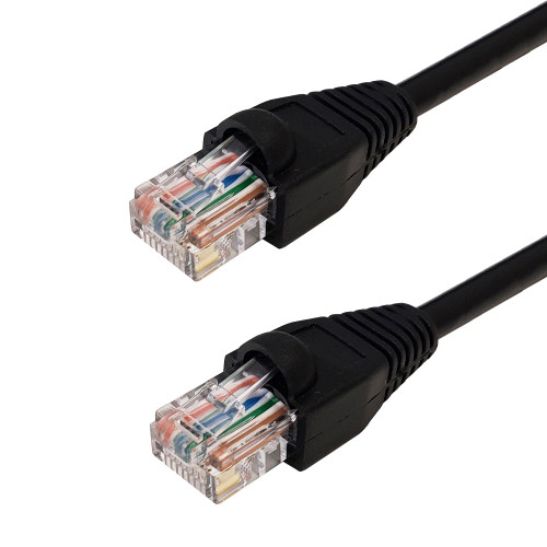 RJ45 Cat5e UTP Outdoor UV Direct Burial Cable - Black - 1ft