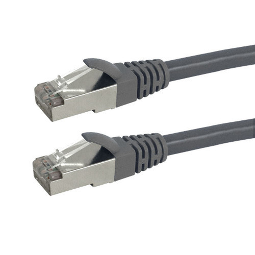 Shielded Custom RJ45 Cat6 550MHz Assembled Patch Cable - Grey - 50ft