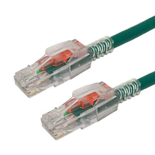 RJ45 Cat6 Patch Cable - Custom Locking Style Boot - Green - 7ft