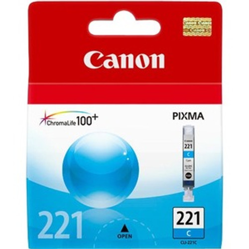 Canon CLI-221 Cyan Ink Cartridge - Inkjet - Cyan (Fleet Network)