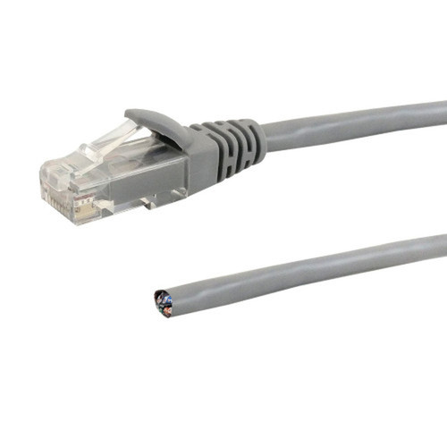 RJ45 to Blunt CAT6 Solid Pigtail Cable - Grey - 80ft - 568A