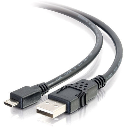 C2G USB Cable - Type A Male USB - Micro Type B Male USB - 2m - Black (Fleet Network)