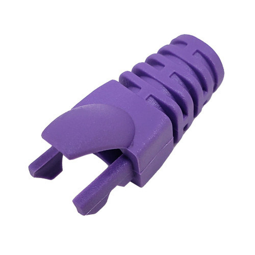 RJ45 Molded Style Cat6 Boots - 68mm ID - Pack of 50 - Purple