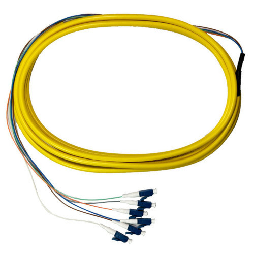 3m LCUPC OS2 Singlemode Simplex 9 micron - 900um Jacketed Pigtail - 19inch Fan-Out - OFNR - 6-Fiber