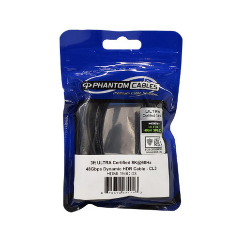 Ultra High-Speed HDMI 21 Certified 8K60Hz 48Gbps UHD HDR Cable - CL3 - 15ft