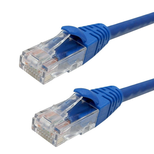 RJ45 Cat6A Plenum UTP Solid Patch Cable - CMP/FT6 - Blue - 2ft