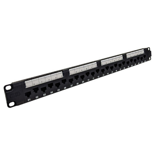 24-Port CAT6A Patch Panel 19 Rackmount 1U - 110 Punch-Down