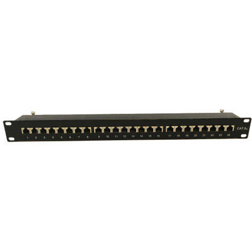 24-Port CAT6A Shielded Patch Panel 19 Rackmount