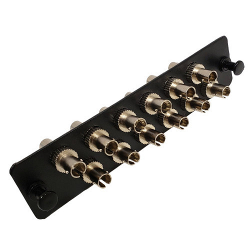 Loaded LGX Adapter Panel with 12x Simplex STUPC SMMM - Black