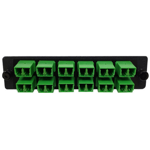 Loaded LGX Adapter Panel with 12x Duplex LCAPC Singlemode - Black