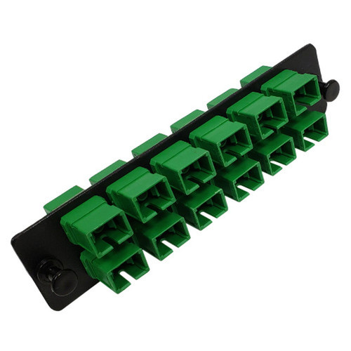Loaded LGX Adapter Panel with 12x Simplex SCAPC Singlemode - Black