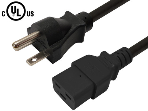 6-15P to C19 Power Cable - SJT Jacket - 3ft - 14AWG