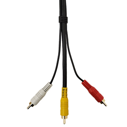 Composite RCA & Left/Right Channel RCA Audio Cable - 6ft
