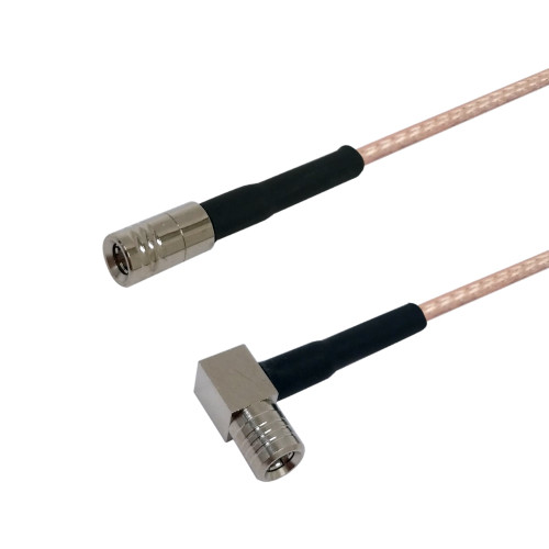 Premium  Cables RG316 SMB Male to SMB Male Right Angle Cable - 0.5ft