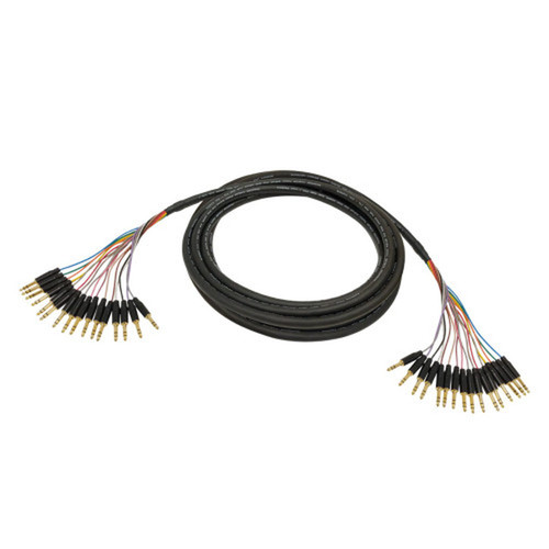 Premium  Cables 14 Inch TRS Male to 14 Inch TRS Male Balanced Analog 16-Channel Snake Cable - 3ft