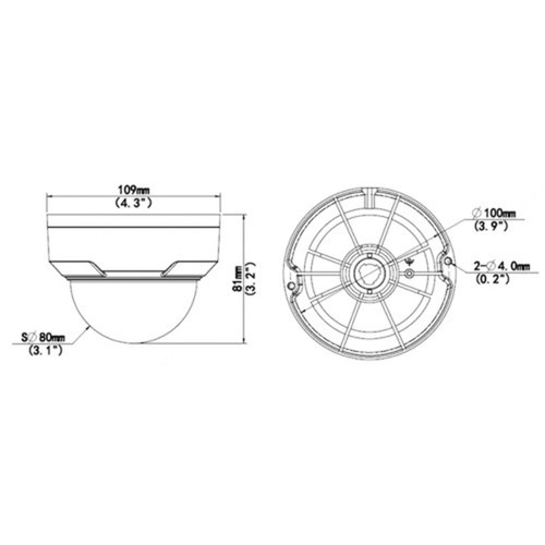 4MP Dome IP Camera - Fixed Lens - WDR - Low Light - IR - IK10 IP67 Rated - 4mm Lens - White