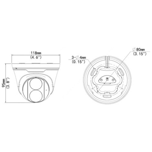 4MP Turret IP Camera - Fixed Lens - Smart IR - WDR - HLC - Microphone - IP67 Rated - 28mm Lens - White