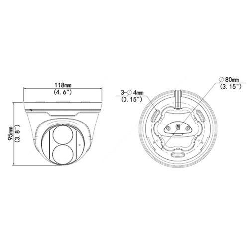 8MP Turret IP Camera - Fixed Lens - IR - Microphone - IP67 Rated - 28mm Lens - White