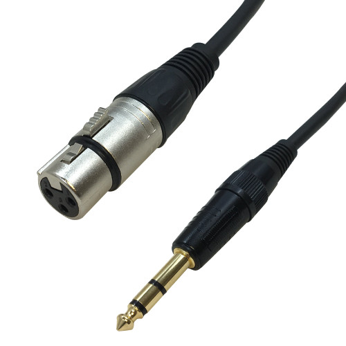 Premium  Cables XLR Female to 1/4 inch TRS Male Balanced Audio Cable FT4 - 1.5ft