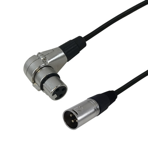 Premium  Cables XLR Microphone Male To Right Angle Female Cable FT4 - 1.5ft
