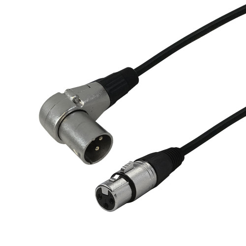 Premium  Cables XLR Microphone Right Angle Male To Female Cable FT4 - 1.5ft