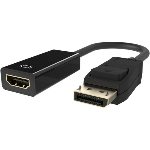 Belkin F2CD004B Audio/Video Cable - 3.6" DisplayPort/HDMI A/V Cable for Audio/Video Device, Monitor, Notebook - First End: 1 x Male - (Fleet Network)