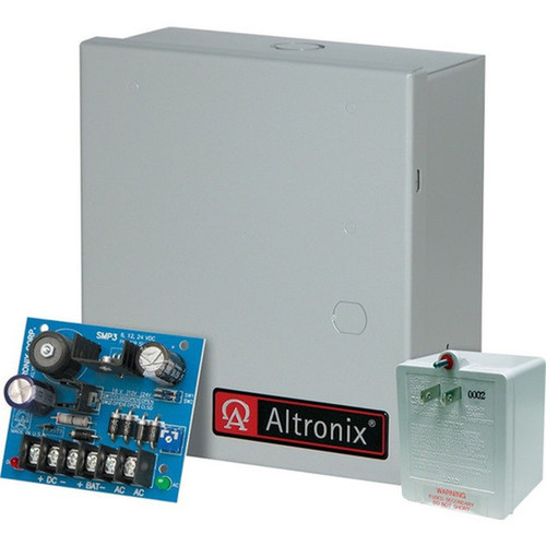 Altronix SMP3ET Power SupplyCharger Kit - Wall Mount Enclosure - 16 V AC Input - 6 V DC 12 V DC 24 V DC Output - 276 W SMP3ET