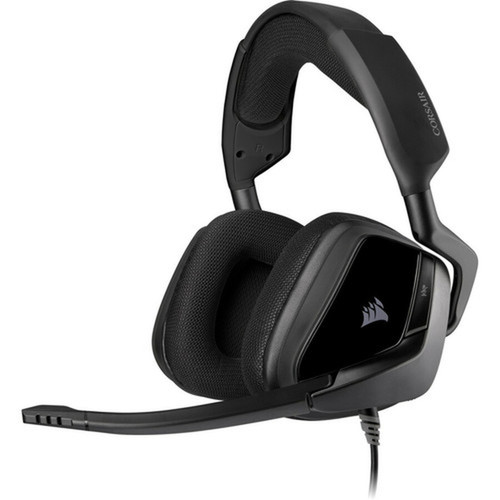Corsair VOID ELITE SURROUND Premium Gaming Headset with 71 Surround Sound - Carbon - Stereo - Mini-phone 35mm USB - Wired - 32 - CA-9011205-NA