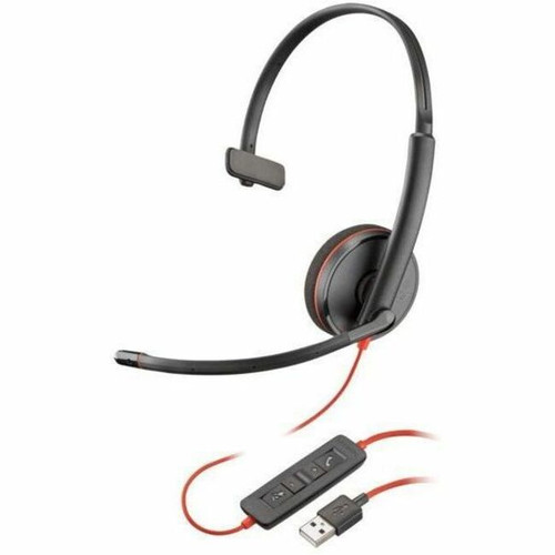 HP Blackwire C3210 USB-A Black Headset TAA (Bulk) - Mono - USB Type A - Wired - 32 Ohm - 100 Hz - 10 kHz - Over-the-head, On-ear - - - (Fleet Network)