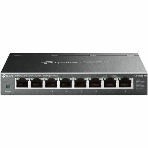 TP-Link 8-Port 25G Multi-Gigabit Desktop Switch - 5 Ports - 25 Gigabit Ethernet - 25GBase-T - 2 Layer Supported - 887 W Power - - TL-SG108S-M2