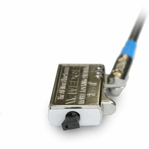 Noble TZ08T Low Profile Wedge Lock with Flat Key - Keyed Alike Lock - Silver - Hardened Stainless Steel Zinc PVC Coated Braided - ft TZ08T-KA