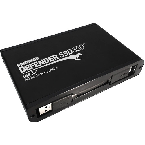 Kanguru Defender SSD350 2 TB Portable Solid State Drive - 2.5" External - SATA (SATA/600) - Matte Black - TAA Compliant - Server - USB (Fleet Network)