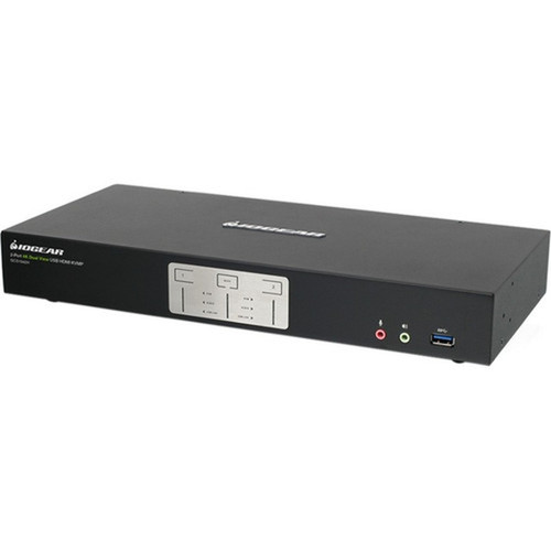 IOGEAR 2-Port 4K Dual View KVMP Switch with HDMI Connection USB 30 Hub and Audio - 2 Computers - 2 Local Users - 4096 x 2160 - 1 GCS1942H