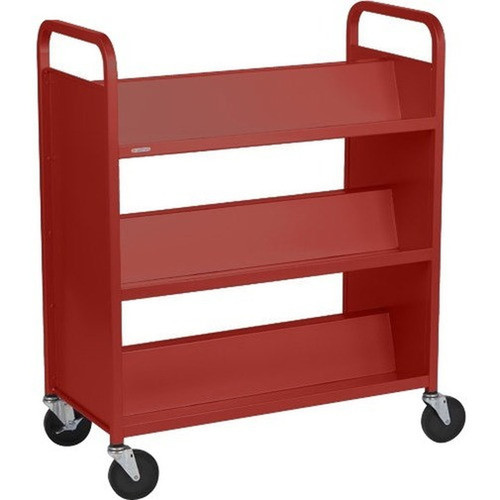Bretford V336 Book Cart - 6 Shelf - 4 Casters - 5 127 mm Caster Size - Steel - Topaz V336-TZ5