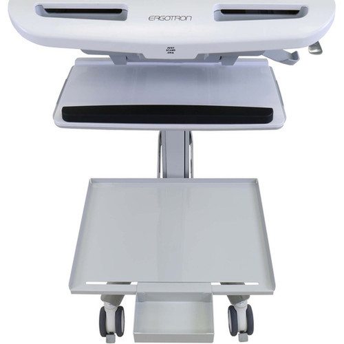Ergotron SV Front Shelf with Fetal Monitor Shelf - 1089 kg Weight Capacity - Steel - Gray - TAA Compliant 98-417-214
