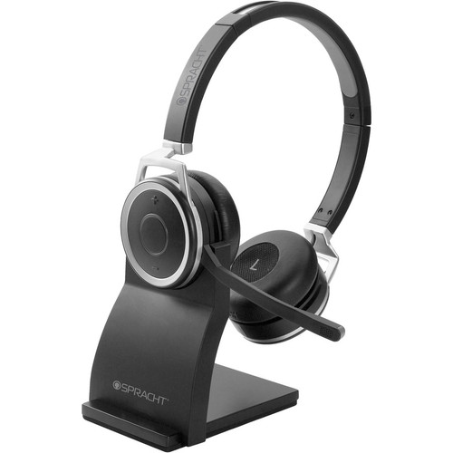 Spracht Prestige Combo Headset - USB - Wired/Wireless - Bluetooth - 33 ft - Over-the-head - Noise Cancelling Microphone - Black (Fleet Network)
