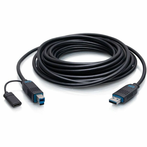 C2G Performance Fiber Optic Data Transfer Cable - 100.1 ft Fiber Optic Data Transfer Cable for Computer, Camera, USB Device, Network - (Fleet Network)