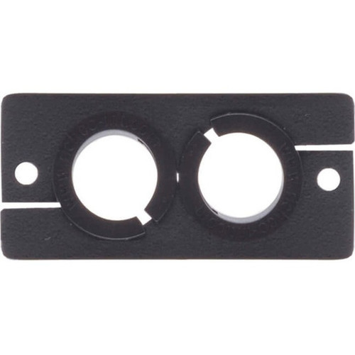 Kramer WCP-2 Wall Plate Insert - Dual Cable Pass-Through - Black WCP-2B