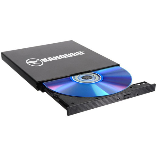 Kanguru QS Slim DVDRW DVD Burner - TAA Compliant - DVD-RAM/&#177;R/&#177;RW Support - 24x CD Read/24x CD Write/24x CD Rewrite - 8x DVD (Fleet Network)