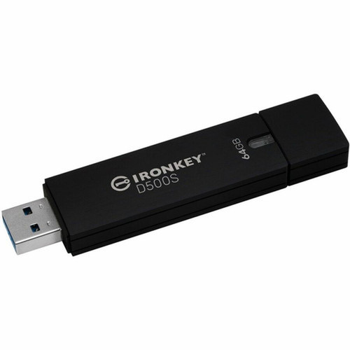 IronKey D500S 64GB USB 32 Gen 1 Type A Flash Drive - 64 GB - USB 32 Gen 1 Type A - 260 MBs Read Speed - 190 MBs Write Speed - IKD500S64GB