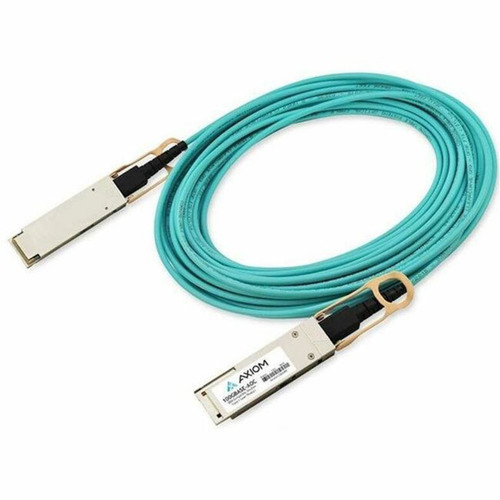 Axiom 100GBASE-AOC QSFP28 Active Optical Cable MSA Compatible 10m - 328 ft Fiber Optic Network Cable for Network Device - First End Q28-100G-AOC10M-AX
