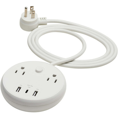 Tripp Lite by Eaton Safe-IT TLP26PD30WCAM 5-Outlets Surge SuppressorProtector - 2 x NEMA 5-15R 2 x USB Type A 1 x USB Type C - 30 - TLP26PD30WCAM