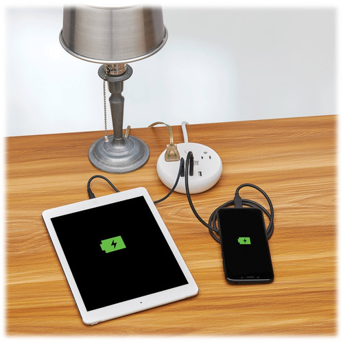 Tripp Lite by Eaton TLP26PD30WCAM Safe-IT 5-Outlet Surge Protector - 2 NEMA 5-15R - 2 USB-A - 1 USB-C - 30 VA - 300 J - 6 ft Cord