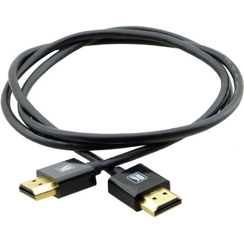 Kramer Ultra Slim Flexible High-Speed HDMI Cable with Ethernet - Black - 3 ft HDMI AV Cable for AudioVideo Device DVD Player TV - C-HMHMPICOBK-3
