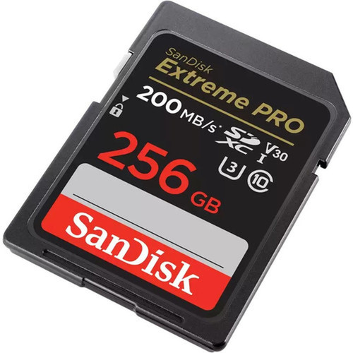SanDisk Extreme PRO 256 GB Class 10UHS-I U3 V30 SDXC - 200 MBs Read - 140 MBs Write SDSDXXD-256G-GN4IN