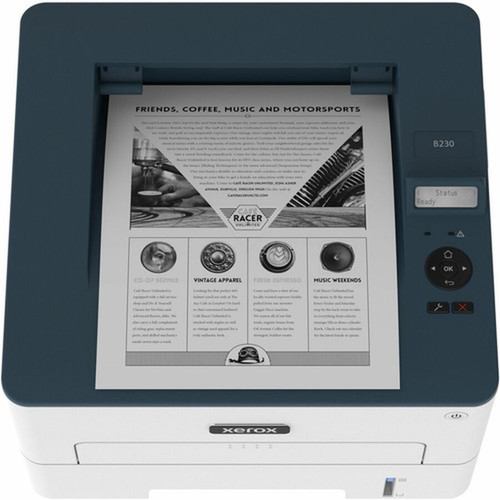 Xerox B230DNI Desktop Wireless Laser Printer - Monochrome - 36 ppm Mono - 600 x 600 dpi Print - Automatic Duplex Print - 251 Sheets - B230DNI