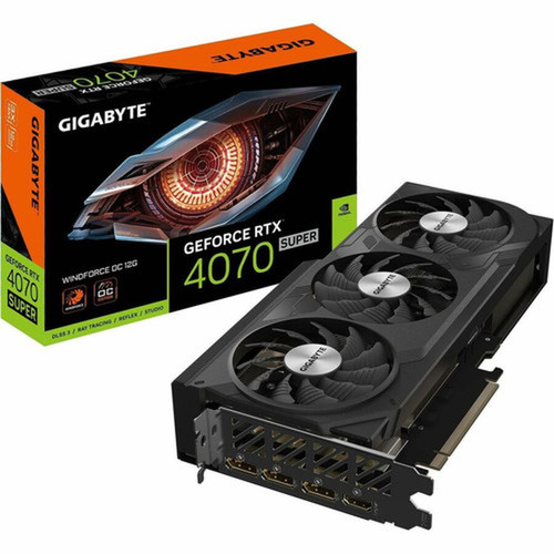 Gigabyte NVIDIA GeForce RTX 4070 SUPER Graphic Card - 12 GB GDDR6X - 7680 x 4320 - 251 GHz Core - 192 bit Bus Width - PCI Express 40 GV-N407SWF3OC-12GD